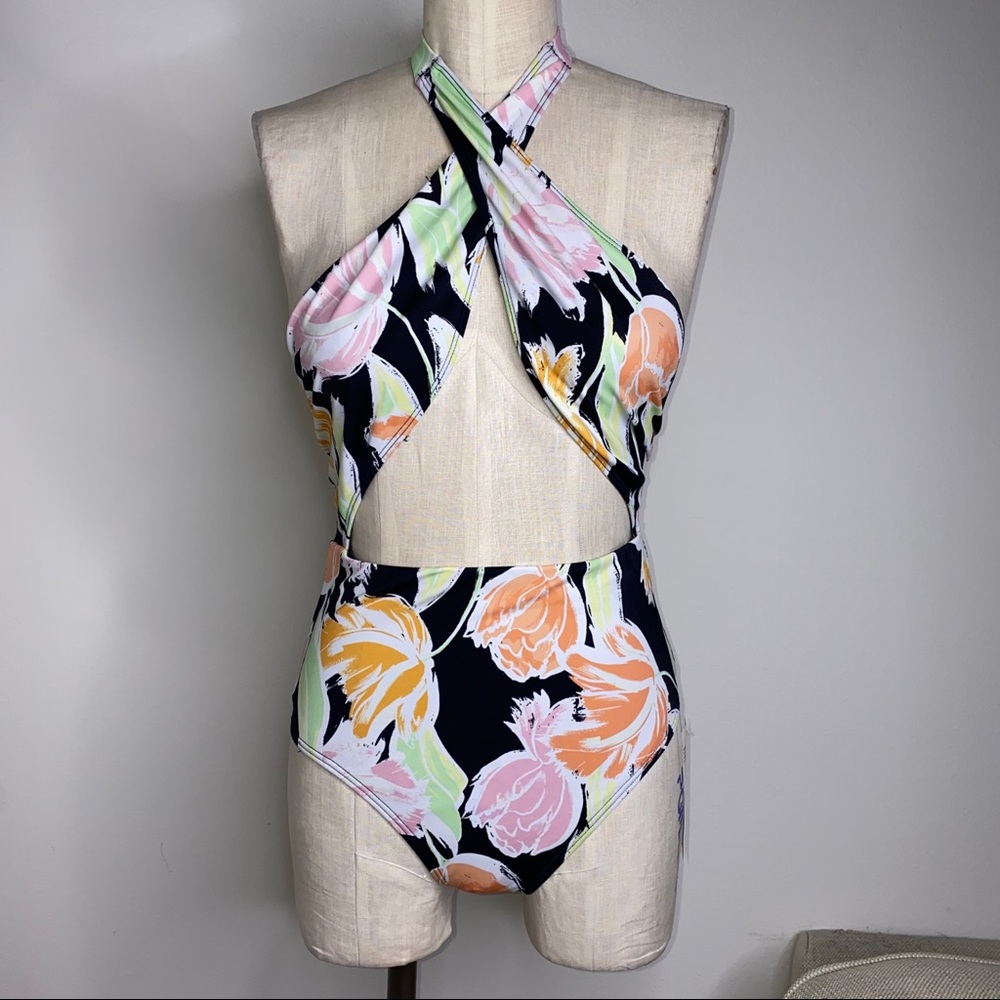 UO Out From Under Crossover One-Piece Swimsuit